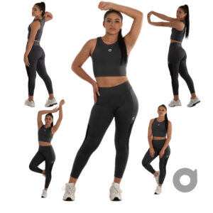 Set deportivo Leggins malla - Crop Top